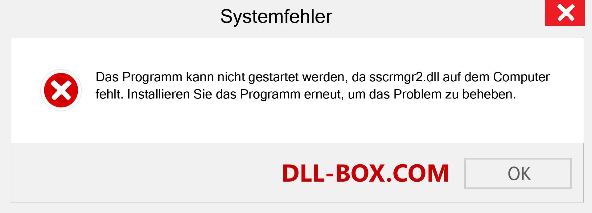 sscrmgr2.dll-Datei fehlt?. Download für Windows 7, 8, 10 - Fix sscrmgr2 dll Missing Error unter Windows, Fotos, Bildern